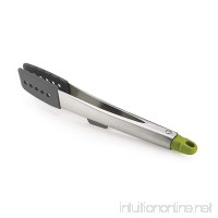 Joseph Joseph 10162 Elevate Stainless Steel Tongs with Silicone Tips  One-Size  Gray/Green - B07FMB4RNY